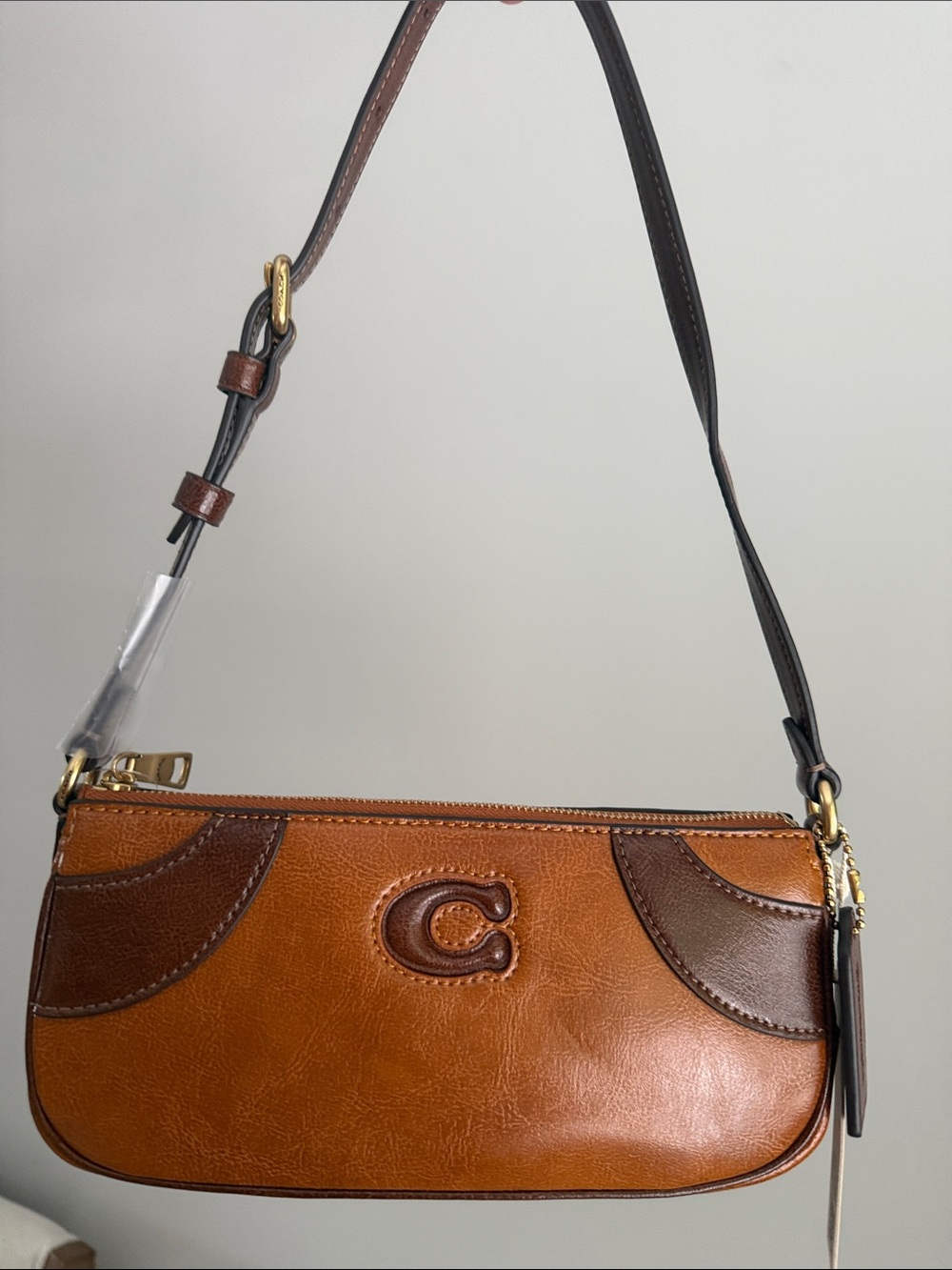 NWT Coachtopia Bowling Small Shoulder Bag in Tan/Saddle